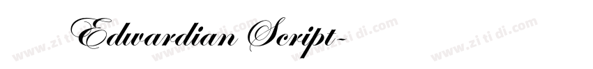 西文花体Edwardian Script字体转换